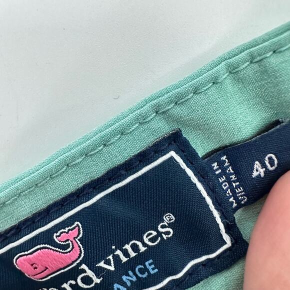 Vineyard Vines Shorts Mens 40 Green 8" Performance Stretch Breaker Golf Preppy - Picture 4 of 7